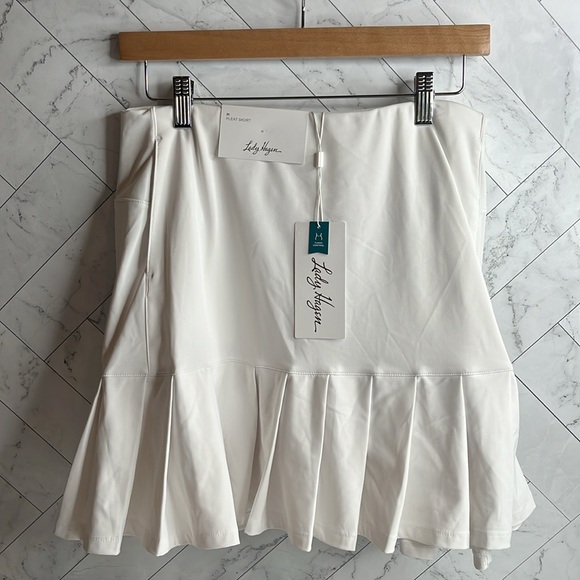 NWT Lady Hagen Womens 17" White Pleated Skort Golf Tennis Biking Size Medium M - Picture 4 of 11